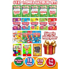 Harika Kitap 6 Yaş 1 . Sınıfa Hazırlık Seti - Ilkokula Başlayacaklar Için Çizgi Çalışmaları Matematik Kodlama
