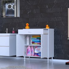 70 x 88 x 32,5 Cm’lik 1 Çekmece 1 Kapak 1 Raf 2 Gözlü,organizatör Mutfak Dolabı Çok Amaçlı Dolap