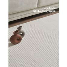 Modern Halı Özel Kesim Halı Kolay Temizlenebilir Halı Salon Halısı Mutfak Halısı Yolluk Krem Halı