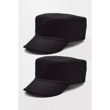 Erkek Kastro Şapka Kasket Outdoor Castro Kep 2'li Siyah-Siyah