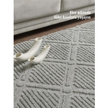 Modern Halı Özel Kesme Halı Salon Halısı Mutfak Halısı Yolluk Kolay Temizlenebilir Halı Gri Halı