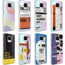 Xiaomi Redmi Note 9 Pro Kılıf Airbag Kenarlı Renkli Desenli Silikon Elegans Kapak
