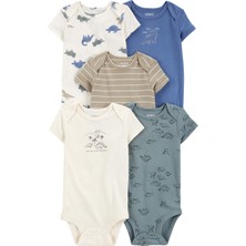 Erkek Bebek Kısa Kollu Body 5'li Paket