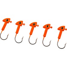 Atik Camp Jighead - Zoka - Kurşunlu Olta İğnesi - (XH-A 06) - Turuncu - 6 gr - 5 Adet