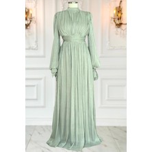 Amine Hüma Nida Abiye Elbise Mint