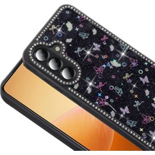Samsung Galaxy A16 Kılıf Luxury Serisi Taşlı ve Simli Tasarım Kir Tutmayan Kapak
