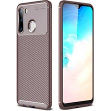 Samsung Galaxy A21 Kılıf Karbon Fiber Görünümlü Ultra Ince Carbon Case
