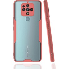 Newface Tecno Camon 16 Kılıf Platin Silikon - Pembe Sptgl