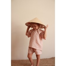 Kiremit Denizci Yaka Şortlu Takım