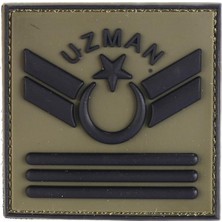 Single Sword Plastik Patch - Peç Uzman Rütbe - Renk: Haki | Rütbe: UZM.KD3