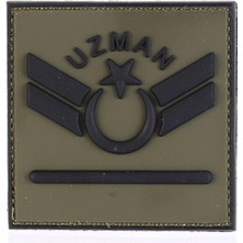 Single Sword Plastik Patch - Peç Uzman Rütbe - Renk: Haki | Rütbe: UZM.KD1