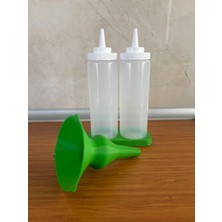 Şef Tipi Sos ve Yağdanlık Seti (Şişe, Huni, Stand)