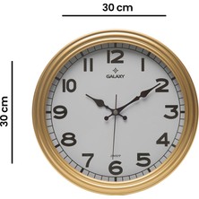Galaxy Duvar Saati - Sarı - 30 cm