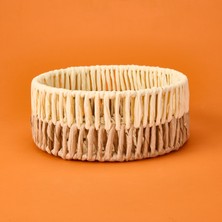 Simple Living Palm Breeze Büyük Dekoratif Sepet - Bej / Kahverengi - 25x10 cm