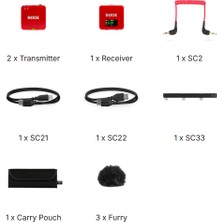 Wireless Go Iı (Gen 3) | 3.nesil, Iki Vericili, 32-Bit Kayıt Özellikli Kablosuz Mikrofon Seti (Kırmızı)