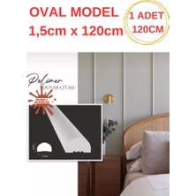 Renkli Duvarlar 1.5 cm   x  120 cm  Polimer Lake Beyaz Elit Pvc Çıta Salon Ev Ofis Koridor Duvar Çıtalama