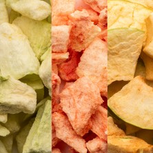 Ofresko Kuru Meyve Mix 3'lü Paket - Dondurularak Kurutulmuş Kavun - Karpuz ve Yeşil Elma - Katkısız & İlave Şekersiz