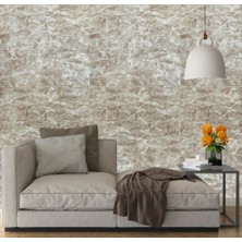 Renkli Duvarlar Kendinden Yapışkanlı Salon Antre Mutfak Kaplama Bej Tuğla Duvar Kağıdı Paneli 70X38CM 1 Adet NW125