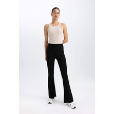 DeFactoFit Flare Fit Standart Boy Ribana Pantolon İspanyol Paça B9023AX24SM