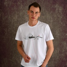 Fisherman Erkek Baskılı T-Shirt