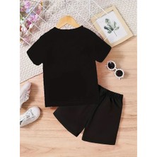 Calp Teks Kuromi 2704 Baskılı Şort/t-Shirt Alt-Üst Çocuk Yazlık Takım
