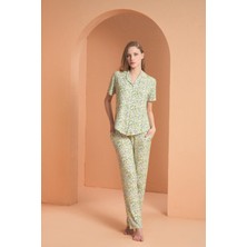 Pjs Kadın Sarı Düğmeli Pijama Takımı 27055
