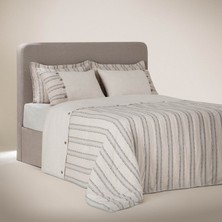 Ecocotton Delfin Çift Kişilik Nevresim Takımı %100 Organik Pamuk Keten Antrasit 200X220 cm