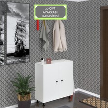 Kenzlife Ayakkabılık Galoş5 Byzbyz 83*080*32 Kapaklı 5 Raflı 20 Çift Ayakkabı Kapasitesi