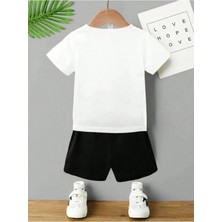 Calp Teks Kıng Basklı Şort/t-Shirt Alt-Üst Yazlık Çocuk Takım
