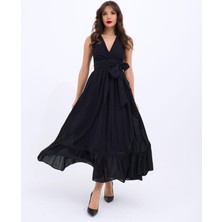 Gökyüzü Moda 6921 Elbise-Siyah