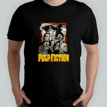 Pixxa Pulp Fiction - Tarantino Unisex %100 Pamuklu Bisiklet Yaka T-Shirt Model 3