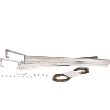 Koral Alüminyum Kare Sistem 60×25 cm Antrasit Çamaşırlık