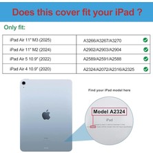 Ipad Air 4. 5. 6. Nesil 10.9 Inç 2020 2022 2024 2025 Magic Klavyeli Slim Kılıf Mıknatıslı Kilit Tutuculu Akıllı Kapak