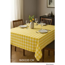 Mira Home Kareli Masa Örtüsü Sofra Bezi 160X220 cm Rustik