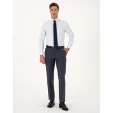 Pierre Cardin Erkek Koyu Mavi Slim Fit Yün Karışımlı Kumaş Pantolon 50317636-VR032