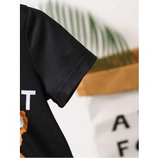 Calp Teks Take It Aycık Baskılı Şort/t-Shirt Alt-Üst Yazlık Çocuktakım