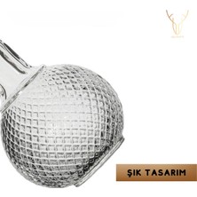 Dekoratif Kabartma Balon Cam Vazo - 19 cm
