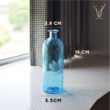 Akdeniz Mavisi Simple Cam Vazo - 16 cm