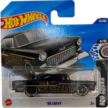 Hot Whells Hot Wheels 55 Chevy Araba 1/64 Ölçekli Metal Gövde ile Koleksiyonluk Tasarım