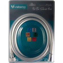 Valtemo Europe 150 Cm Krom, Patlamaz, Gerçek Prinç, Çift Kenetli, 5 Katmanlı, Sağlıklı Fiskiye Hortumu Vs-228