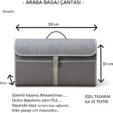 Araba Bagaj Çantası Çok Bölmeli, Bagaj Düzenleyici Organizer, Oto Aksesuarları, Keçe Organizer ,şık ve Tek Model