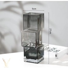 Cubos Gri Cam Vazo - 27 cm