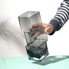 Cubos Gri Cam Vazo - 27 cm