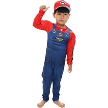 Süper Mario Kaslı Çocuk Kostümü