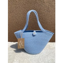 Elçiçek Homedecor,hasır Çanta Plaj Çantası,kol Çantası
