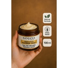 Sanjana Kuyruk Yağlı Rahatlatan Masaj Kremi – Doğal Içerikli, Kas ve Eklemi Rahatlatan, 100 ml