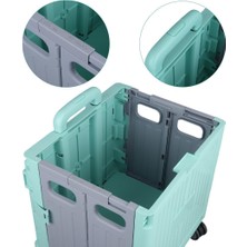 Sunup SN-26966 Katlanabilir Market Pazar Kamp Tekerlekli Alışveriş Arabası 60KG Kapasiteli