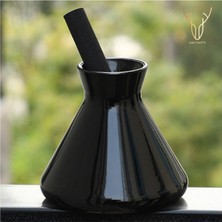 Mini Siyah Dekoratif Cam Vazo-Oda Kokusu Şişesi