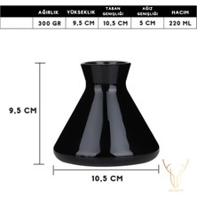 Mini Siyah Dekoratif Cam Vazo-Oda Kokusu Şişesi