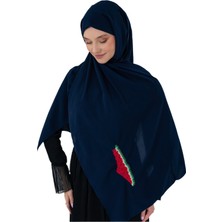 Zaytoon Şal Filistin Haritası Karpuz Renkli Polyester Kadın Şal 70x180 cm